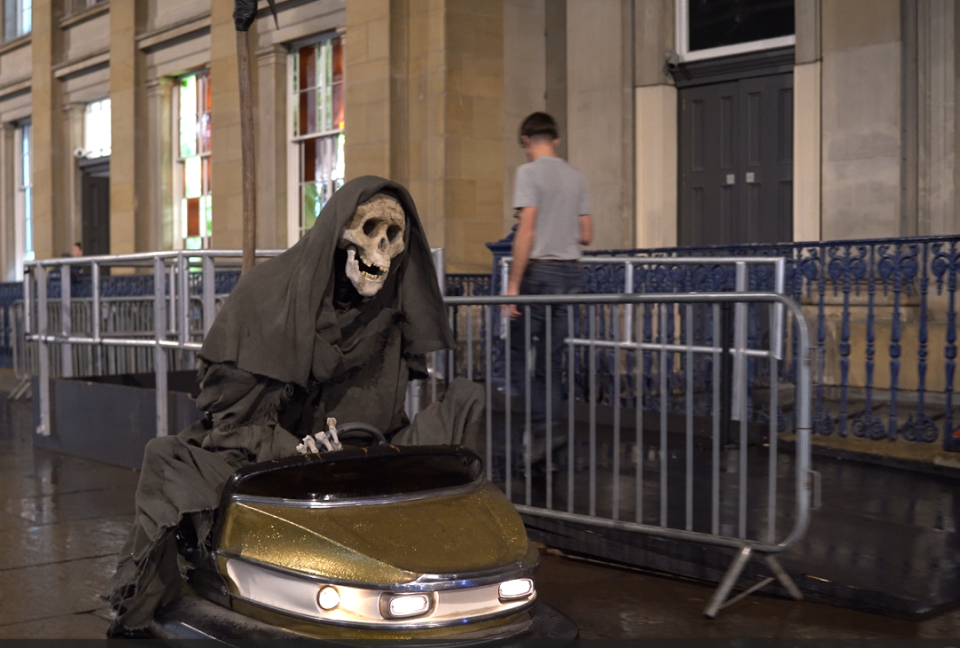 Banksy’s grim reaper roams the streets of Glasgow (Ryan McDougall/PA)