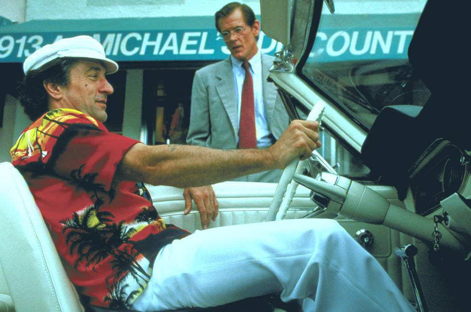 Robert De Niro sits in a car talking to Nick Nolte