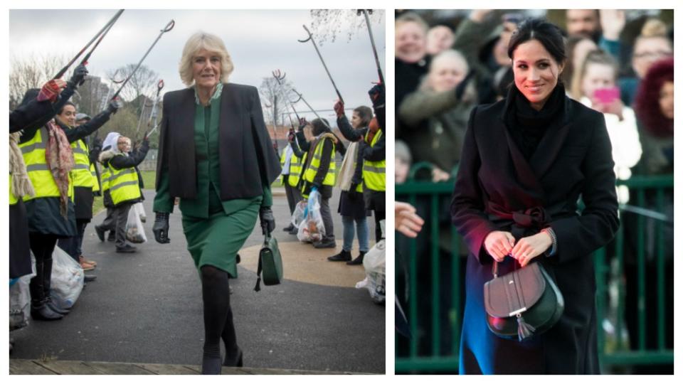 This week, Camilla stepped out with the same handbag previously carried by Meghan and fans are loving it. Photo: Getty Images