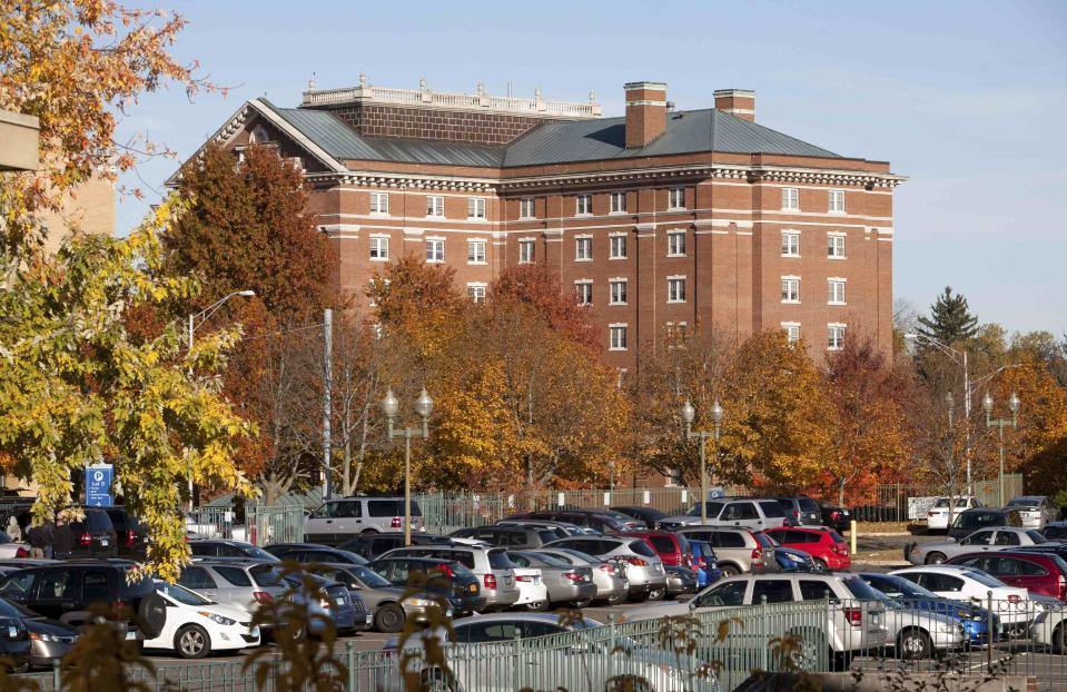 F. Don James Hall student residences is seen at Central Connecticut State University in New Britain, Connecticut November 4, 2013. A person has been taken into custody at Central Connecticut State University on Monday after officials locked down the campus when a suspicious person, possibly armed, was spotted, said New Britain Mayor Tim O'Brien. Students and faculty at the school had been ordered to shelter in place since midday as police searched the campus, focusing on James Hall, a dormitory that houses about 400 students. (REUTERS/Michelle McLoughlin)