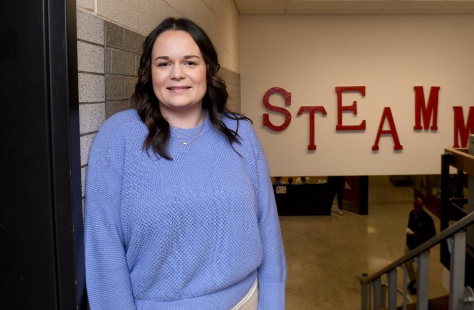 McKenzie Harder, seventh-grade science teacher at STEAMM Academy in Canton, the Canton Repository Teacher of the Month for March. Wednesday, March 06, 2024.