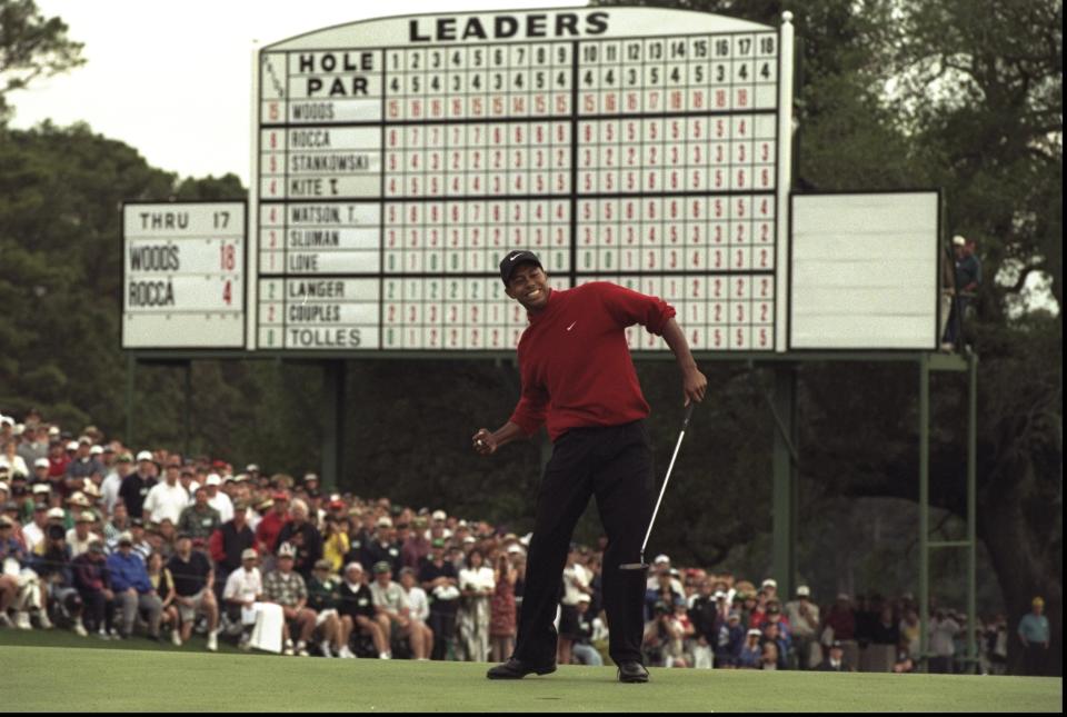 Tiger at Augusta, 1997.