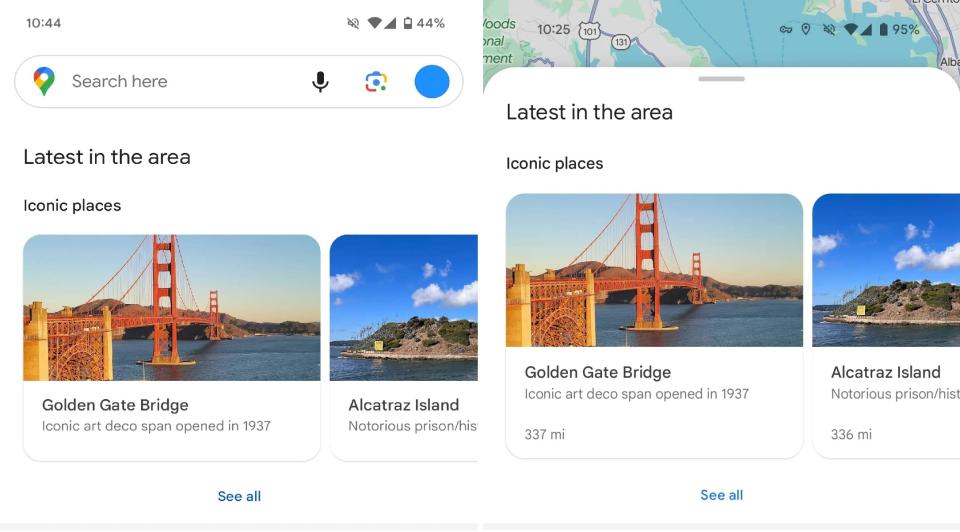 The Google Maps UI changes