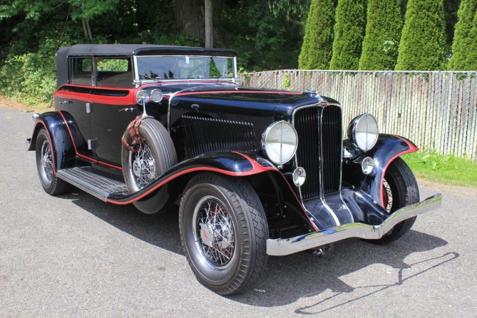 <img src="1931-auburn.jpg" alt="A restored 1931 Auburn 8-98 Phaeton heading to the auction block">