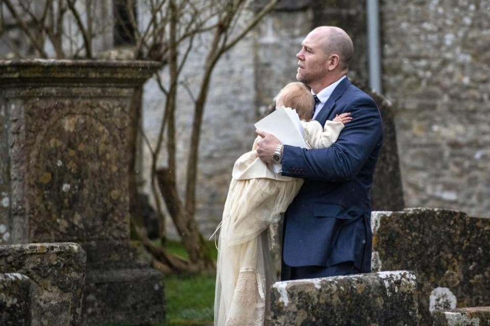 Mike Tindall and his daughter Lena