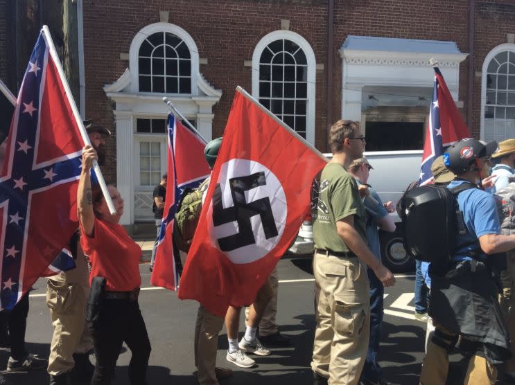 Nazis came in droves to a rally in Virginia. (Photo: Andy Campbell / HuffPost)