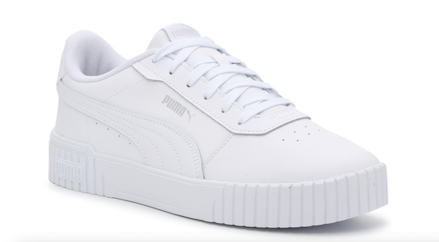 <p>If you love a retro-looking shoe, then <a href="https://www.amazon.com/PUMA-Womens-Carina-Sneaker-Silver/dp/B07HJRV1YQ/?tag=skyahoo-20" rel="nofollow noopener" target="_blank" data-ylk="slk:Puma’s Carina Sneakers;elm:context_link;itc:0" class="link ">Puma’s Carina Sneakers</a> are your new go-to style. It takes inspiration from the 80s with its laid-back, sporty appearance that’s way too cool.</p> <div class="buy-now pmc-product-wrapper // lrv-u-border-b-1 lrv-u-border-color-grey-light lrv-u-padding-b-150 lrv-u-margin-b-2"> <span class="c-span  buy-now__title lrv-u-font-family-secondary lrv-u-font-weight-700 lrv-u-font-size-28 u-font-size-34@tablet lrv-u-line-height-small lrv-u-display-block"> Carina Sneaker</span> <span class="c-span  buy-now__price pmc-product-price lrv-u-font-family-secondary lrv-u-font-size-20 lrv-u-color-grey-dark u-font-size-21@tablet u-letter-spacing-012"> $45.99+</span> <div> <a class="link " href="https://www.amazon.com/PUMA-Womens-Carina-Sneaker-Silver/dp/B07HJRV1YQ/?tag=skyahoo-20&asc_source=yahoo-galleries&asc_campaign=yahoo-galleries&asc_refurl=https%3A%2F%2Fwww.sheknows.com%2Fliving%2Fslideshow%2F2735682%2Fbest-white-sneakers%2F" rel="nofollow noopener" target="_blank" data-ylk="slk:Buy now;elm:context_link;itc:0"> <span class="c-button__inner lrv-u-color-white a-font-secondary-bold-xs lrv-u-text-transform-uppercase u-letter-spacing-015"> Buy now </span> </a> </div> </div>