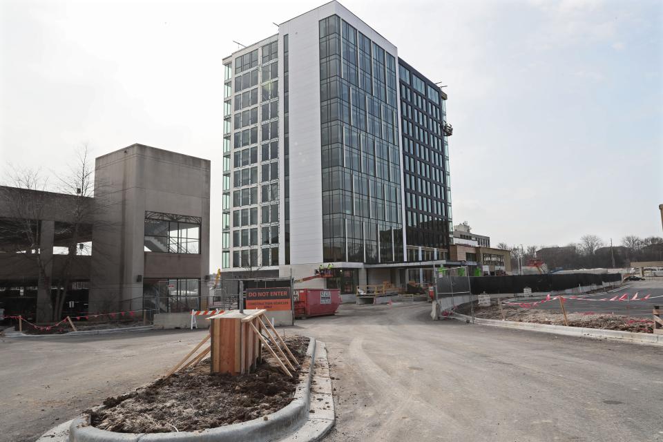 Exterior of The Renaissance Milwaukee West Hotel at 2300 N. Mayfair Road, Wauwatosa, WI.  Hotel opens in June.  It will be the first Renaissance branded hotel in Wisconsin.