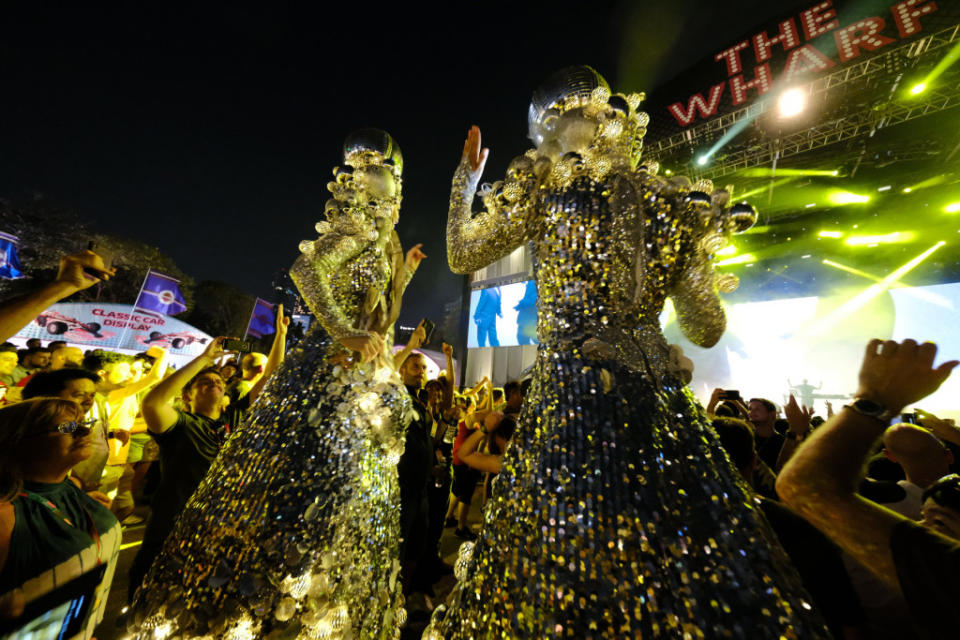 Glitterbelles in the crowd. (PHOTO: Singapore GP)