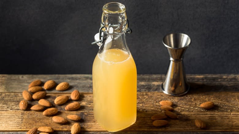Almonds and orgeat syrup