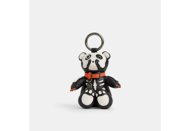 Coach Bear Bag Charm In Signature Canvas Keychain Collectible Limited  Edition