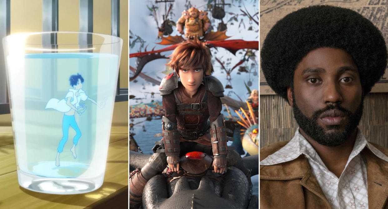 Ride Your Wave, How To Train Your Dragon: The Hidden World, BlacKkKlansman.