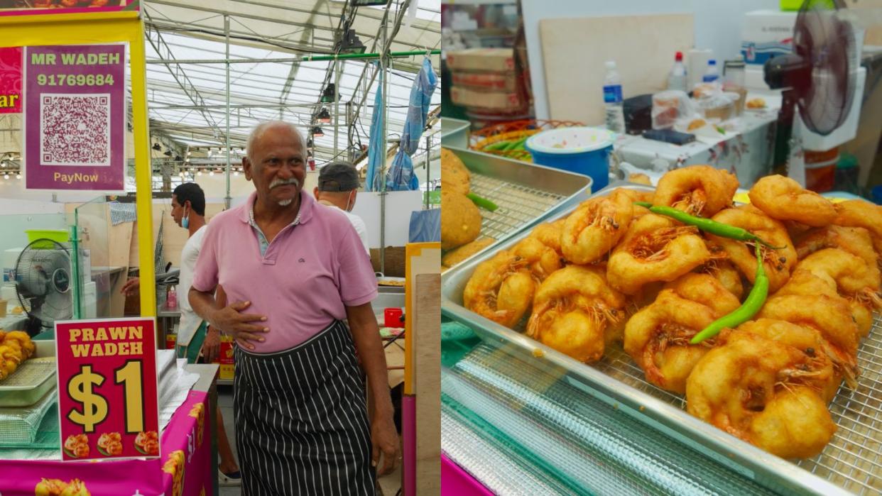 Raj Govin, 66, has run 'Mr Wadeh' vadai stall for over 18 years at the bazaar. He sticks to tradition, selling vadai for $1, the lowest price around