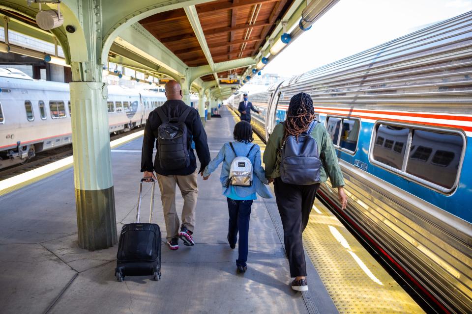 Amtrak platform.