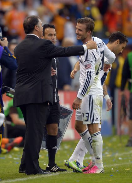 Bruce Arena and David Beckham