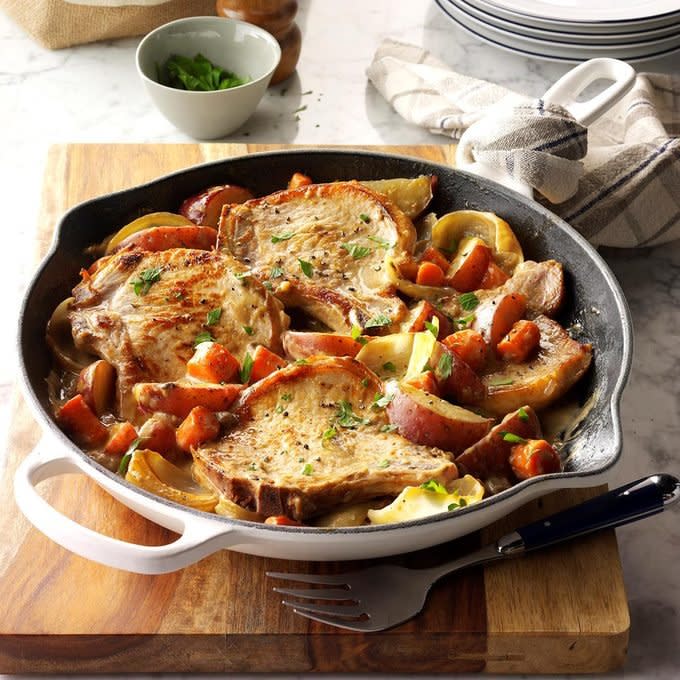 One-Skillet Pork Chop Supper