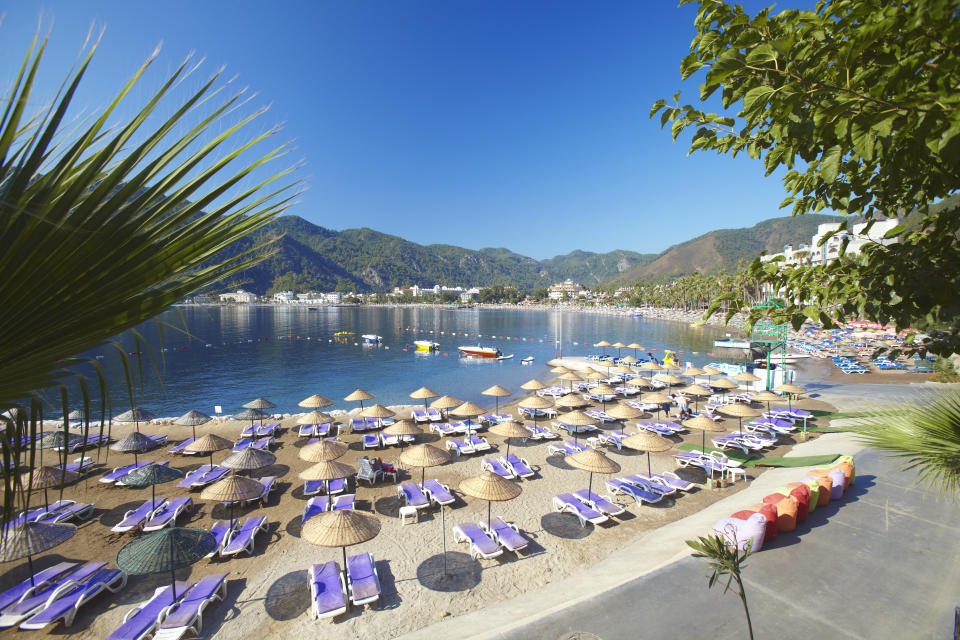 `Beaches in Turkey’s Marmaris are the cheapest for UK tourists, according to a survey. Source: Getty Images/Sakis Papadopoulos / robertharding