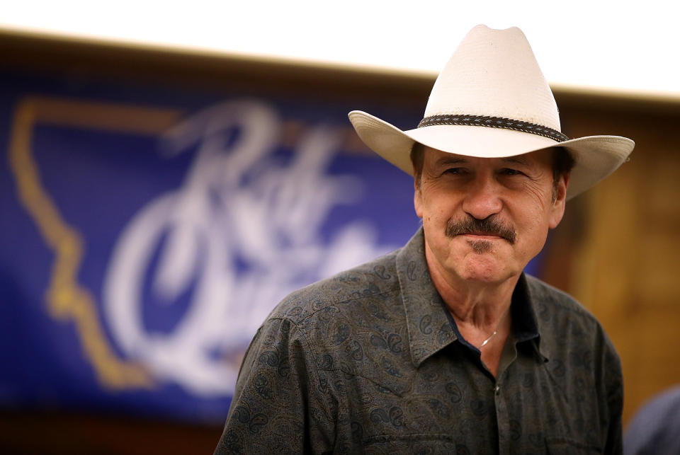 Montana Democrat Rob Quist speaks to supporters earlier this week in Great Falls. His hard-fought House campaign fell short of victory on Thursday. (Photo: Justin Sullivan/Getty Images)