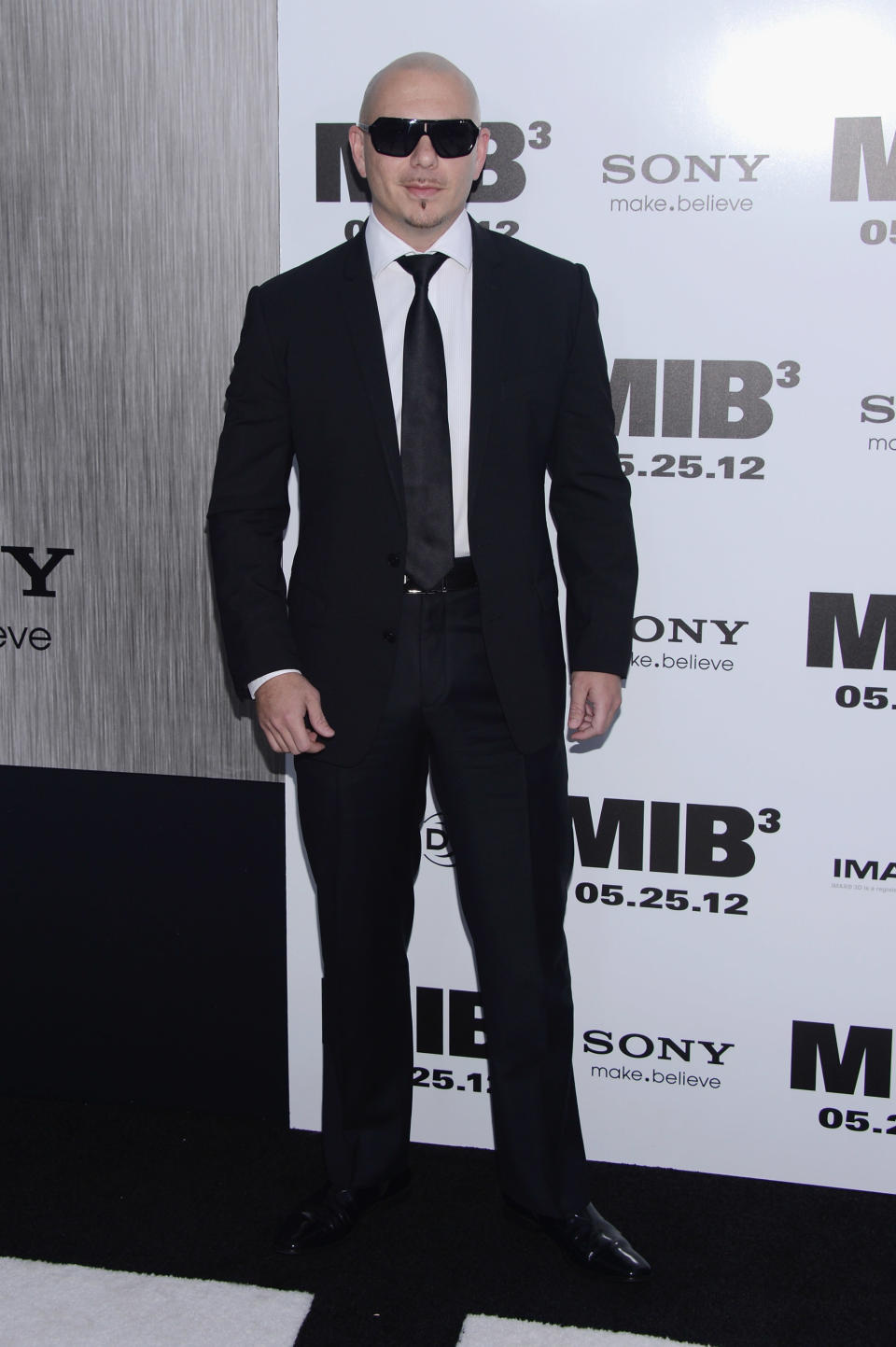 NEW YORK, NY - MAY 23: Pitbull attends the "Men In Black 3" New York Premiere at Ziegfeld Theatre on May 23, 2012 in New York City. (Photo by Stephen Lovekin/Getty Images)