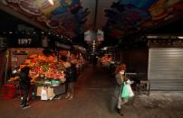 General view of La Boqueria market during an outbreak of coronavirus disease (COVID-19) in Barcelona