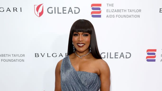 body shot of angela bassett on the red carpet attending the elizabeth taylor ball to end aids at the beverly hills hotel on september 21, 2023 in beverly hills, california