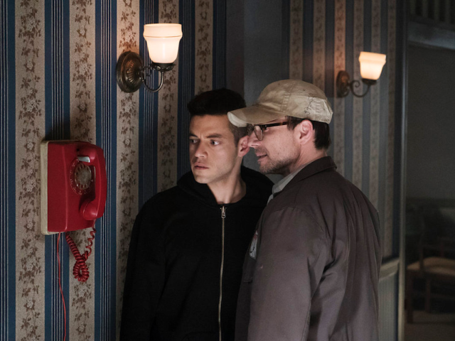 Rami Malek & Christian Slater Get to Work on Final 'Mr. Robot