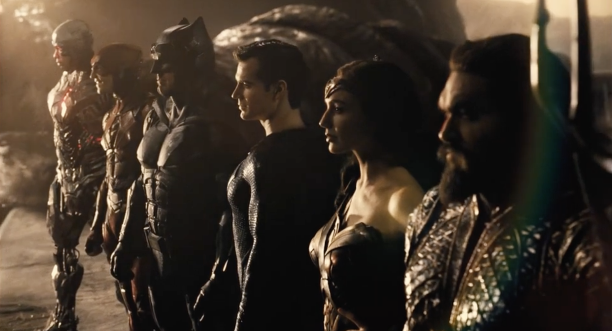 The Justice League line up in Zack Snyder's HBO Max cut