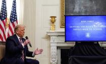 U.S. President Trump hosts coronavirus response event on reopening schools at the White House in Washington