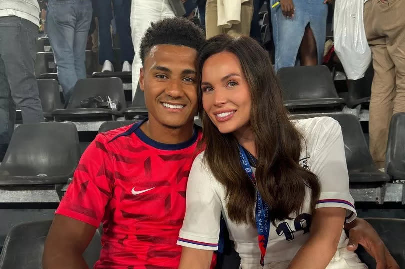 Ollie Watkins and Ellie Alderson shared a kiss