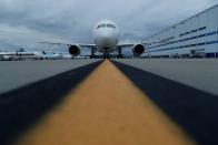 FILE PHOTO: The new Boeing 787-10 Dreamliner sits on the tarmac before a delivery ceremony to Singapore Airlines at the Boeing South Carolina Plant in North Charleston