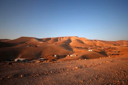 Palestinian dwellings are seen in Jordan Valley in the Israeli-occupied West Bank