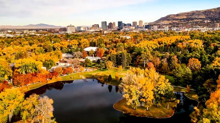 Liberty Park foliage Salt Lake