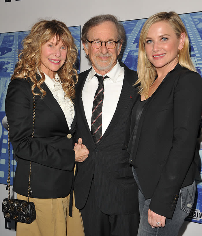 Steven Spielberg y Kate Capshaw con su hija Jessica