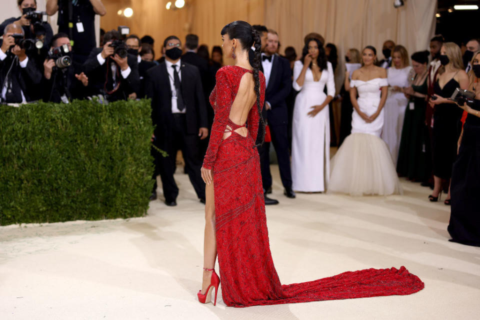 Megan Fox attends The 2021 Met Gala Celebrating In America: A Lexicon Of Fashion