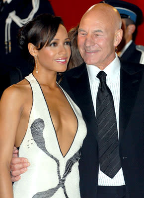 Dania Ramirez and Patrick Stewart at the 2006 Cannes Film Festival premiere of 20th Century Fox's X-Men: The Last Stand