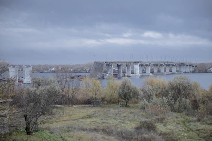 Antonovsky-brug, Kherson, Oekraïne