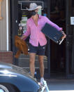 <p>Chris Pine pops into a Western-themed clothing store in Los Angeles on Monday to pick up some new finds. </p>