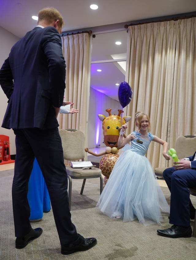 The Duke of Sussex watches award-winner Poppy dancing