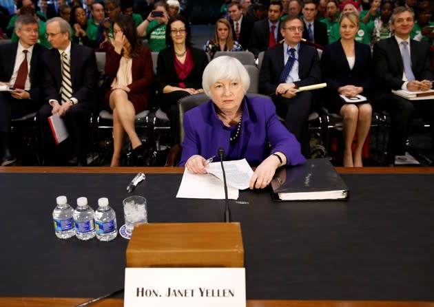 Testifying before the Senate Banking, Housing, and Urban Affairs Committee, Federal Reserve Chair Janet Yellen said the Fed will likely need to raise interest rates at an upcoming meeting. Joshua Roberts / Reuters