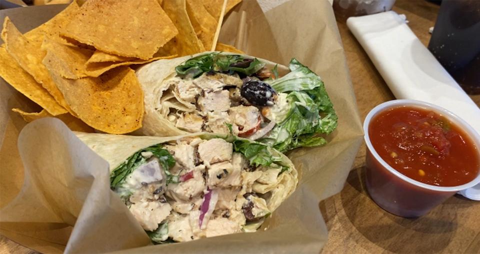 Starting Thursday, Dec. 7,you can dine on Grilled Greek Chicken Wraps at Montgomery Whitewater's restaurant Eddy's, and even take them for a stroll around the facility.
