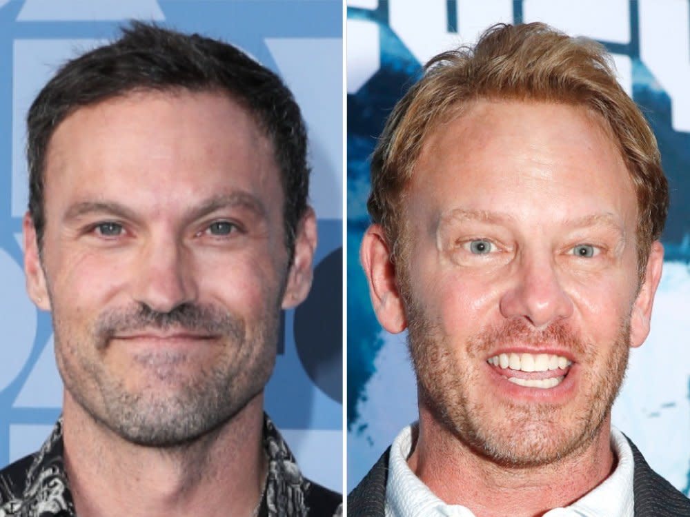 Springt seinem "Bro" Ian Ziering (r.) zur Seite: Brian Austin Green (Bild: [M] Xavier Collin/Image Press Agency/ImageCollect / Joe Seer/Shutterstock.com)