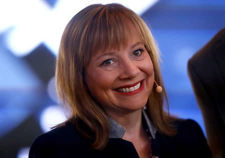 General Motors CEO Mary Barra is pictured during the media day at the Frankfurt Motor Show (IAA) in Frankfurt, Germany in this September 15, 2015, file photo. REUTERS/Kai Pfaffenbach/Files