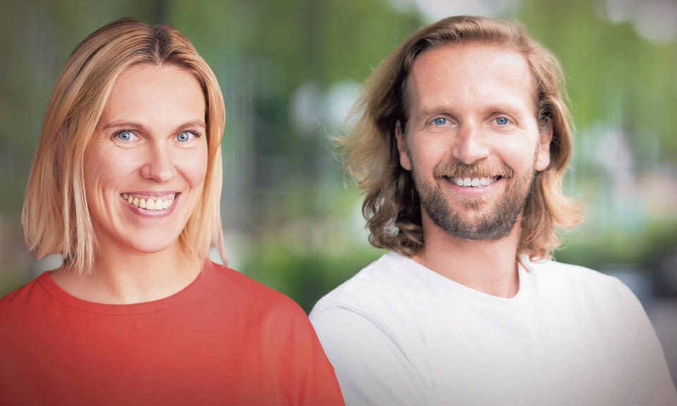 Milda Mitkute, founder of Vinted, and Thomas Plantenga, chief executive of Vinted Group