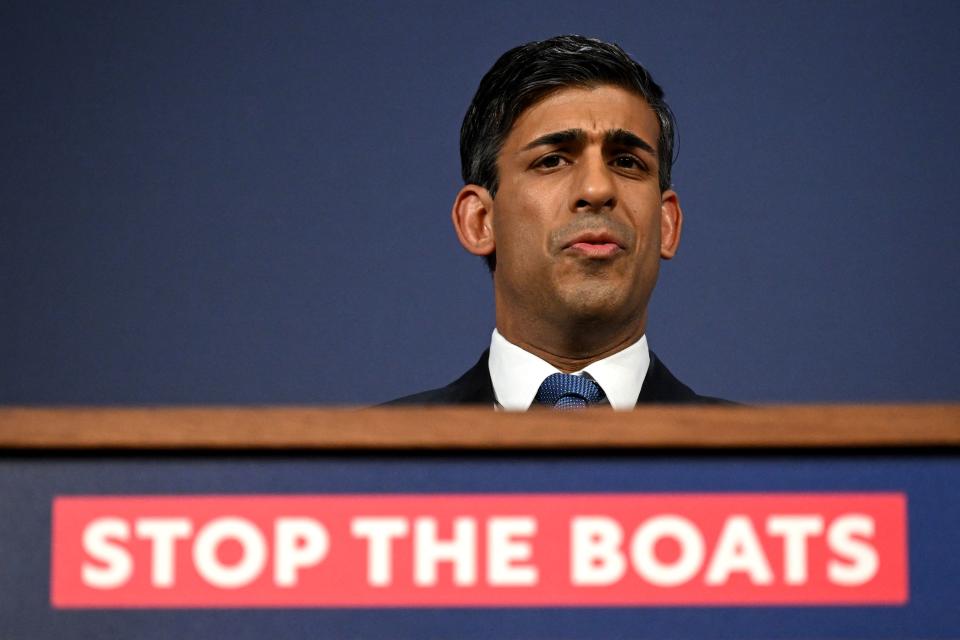 Rishi Sunak's controversial Illegal Migration Bill will be debated in the House of Lords today. (Getty)