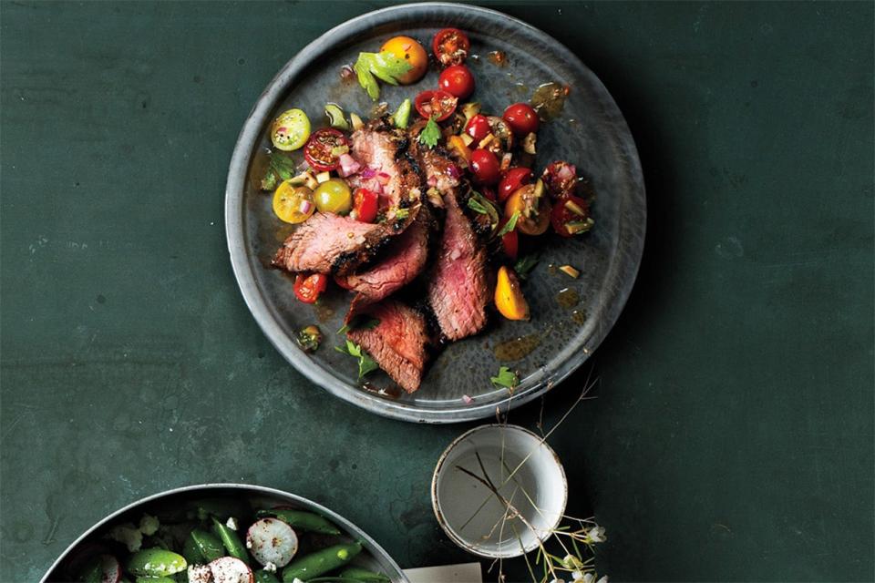 Flank Steak with Bloody Mary Tomato Salad