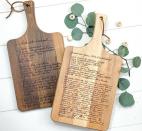 <p><strong>Morning Joy Co</strong></p><p>etsy.com</p><p><strong>$50.15</strong></p><p>Is there one recipe that she — and everyone in her circle — is obsessed with? Send it to this Etsy seller to have it engraved on this charming wood cutting board. </p>