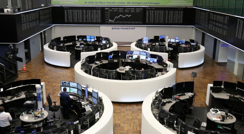 The German share price index DAX graph is pictured at the stock exchange in Frankfurt