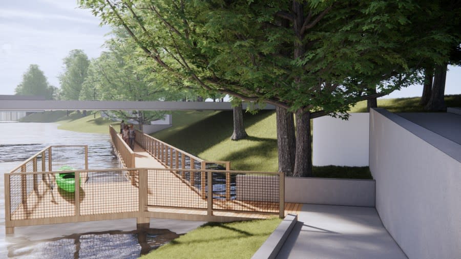 A rendering of the planned boardwalk and kayak launch in Ada Township. (Courtesy Progressive Companies/Connecting Community in Ada)