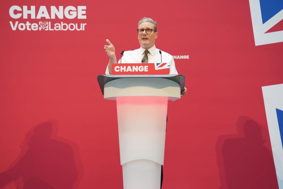 Labour Party leader Sir Keir Starmer launches his party’s manifesto (Stefan Rousseau/PA) (PA Wire)