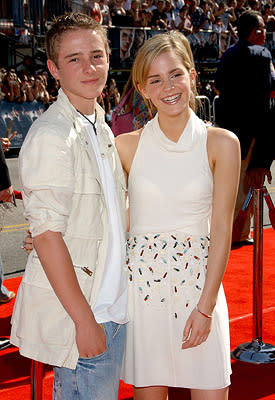 Emma Watson and brother Alex at the Hollywood premiere of Warner Brothers' Harry Potter and the Order of the Phoenix